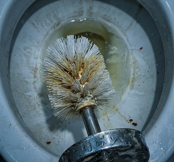 Traditionele toiletborstel - onhygiënisch